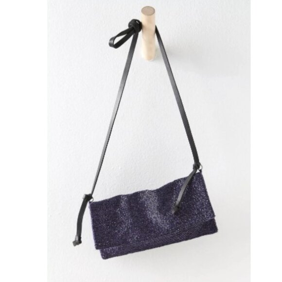 new FREE PEOPLE PLUS ONE EMBELLISHEDCROSS BODY BAG in orchid 253 - Picture 1 of 16